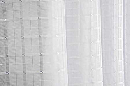 Imagem de Cortina Quarto Voal Xadrez Forro Microfibra Branco 4,00X2,50