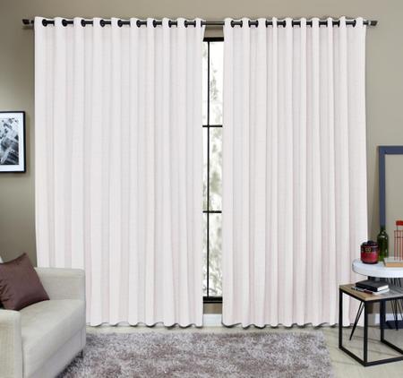Cortina Rustica Semi blackout 3,00x2,30 Quarto e Sala Varão Simples - CBNA VARIEDADES Imagem de Cortina Rustica Semi blackout 3,00x2,30 Quarto e Sala Varão Simples