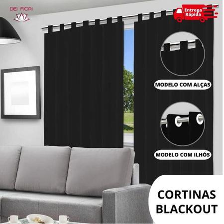 Imagem de Cortina Sala Quarto Corta Luz 100% Blackout