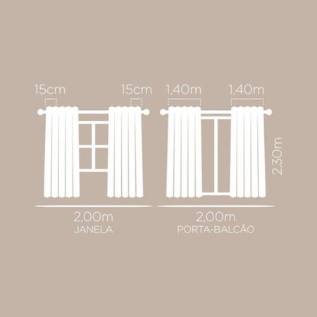 Imagem de Cortina Santista Veneza Basic 1,80m x 2,80m - Camurça