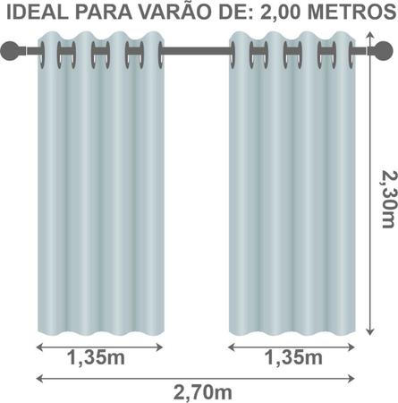 Cortina Tecido Blecaute com Voil Xadrez 2,70 m x 2,30 m Bege - RViotto  Enxovais