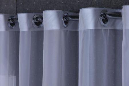 Cortina Voal Transparente Para Sala Ou Quarto 3,00 X 2,50 - Feffo Cortinas Imagem de Cortina Voal Transparente Para Sala Ou Quarto 3,00 X 2,50