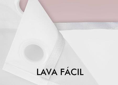 Imagem de Cortina Voil Lava Fácil 2,70x1,70m Branca - Marka Textil