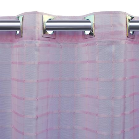 Cortina Voil Xadrez 4.00x2.30 Com Forro Blackout - J&C ACESSÓRIOS PARA CORTINAS Imagem de Cortina Voil Xadrez 4.00x2.30 Com Forro Blackout