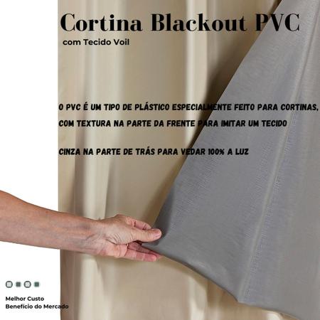 Imagem de Cortinas Blackout com Voil Quarto Sala Cozinha 2,80m X 2,30m