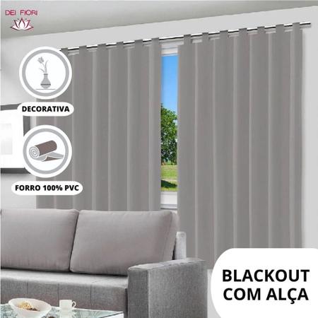 Imagem de Cortinas Blecaute Blackout Dupla Face Alça Película