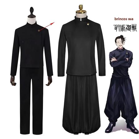 Imagem de Cosplay Jujutsu Kaisen Geto Suguru Adulto Masculino - Traje Completo com Peruca