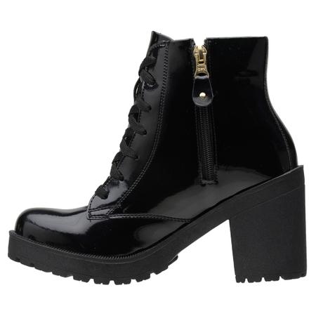 Coturno verniz cheap preto vizzano