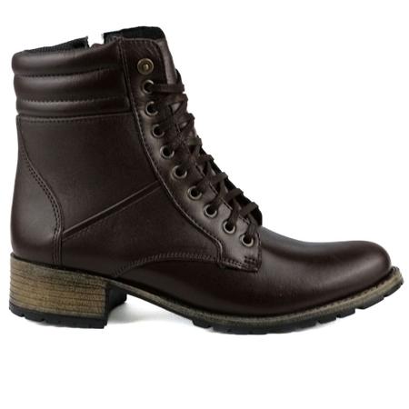 Coturno Bota Feminina Salto Baixo Confort Couro 2000 But Cia