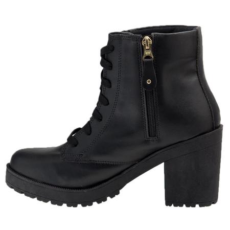 Imagem de Coturno Bota Feminina Tratorado Moderno Blogueira Salto Conforto Casual Classek - Branco