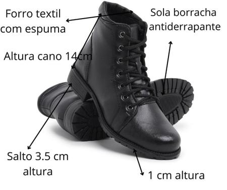 Coturno Bota Femininas Cano Curto De Amarrar Conforto Casual 01