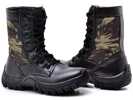 Kids black cheap army boots