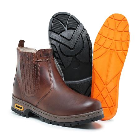 Bota Coturno Adventure Caterpillar Couro Nobuck Legitimo 100% Natural  (Marrom, 38)