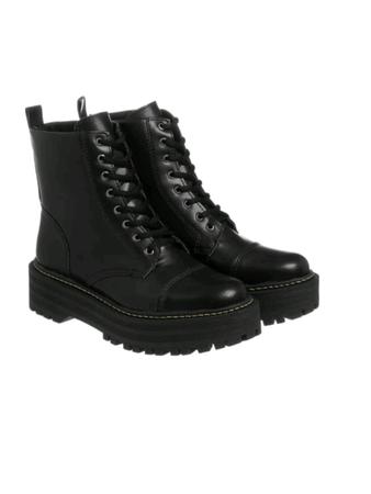 Coturno Feminino Blogueira Militar Tratorado Plataforma Confort Bota com costura Branca na Sola - Lancellotti Imagem de Coturno Feminino Blogueira Militar Tratorado Plataforma Confort Bota com costura Branca na Sola