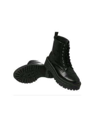 Coturno Feminino Blogueira Militar Tratorado Plataforma Confort Bota com costura Branca na Sola - Lancellotti Imagem de Coturno Feminino Blogueira Militar Tratorado Plataforma Confort Bota com costura Branca na Sola
