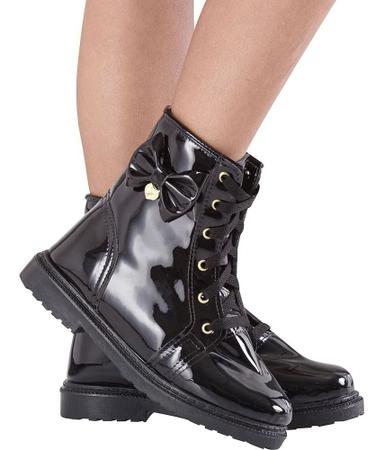 Coturno infantil store feminino preto
