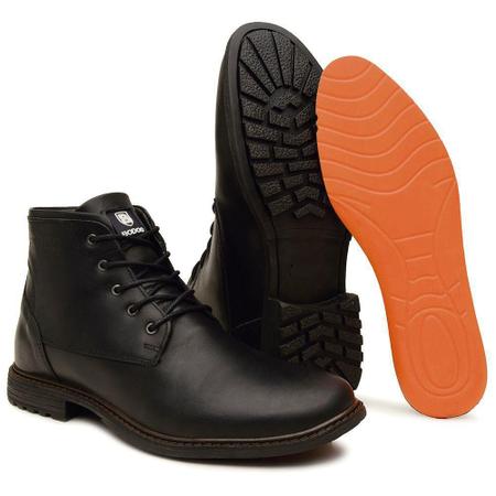 Bota Caterpillar Masculina Cano Longo em Couro - Preto