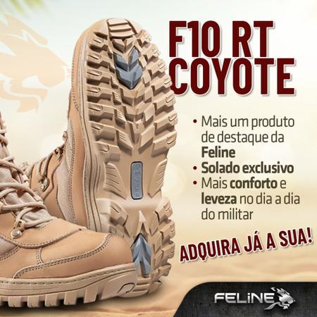 Coturno Militar Feline F10 Rt Coyote Bege Outros Moda e