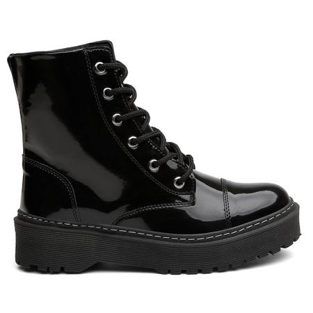 Coturno hotsell envernizado feminino
