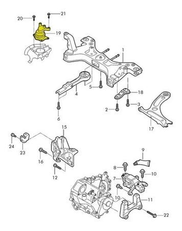 Imagem de Coxim Motor Lado Direito Com Suporte Original Gol G5 G6 G7