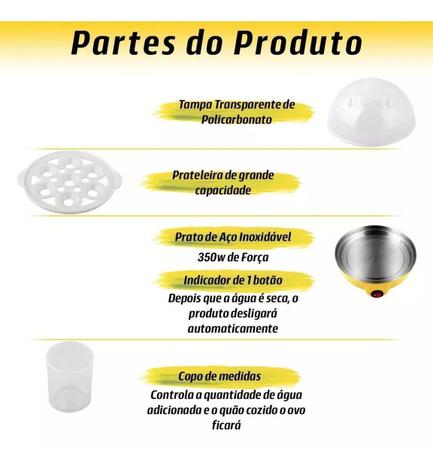 Imagem de Cozedor De Ovos À Vapor: Nutrição E Conveniência 110V