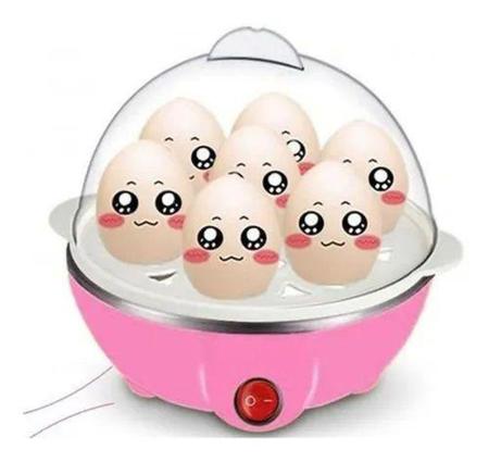 Imagem de Cozedor Ovos Máquina De Cozinhar A Vapor Rosa Egg Cooker