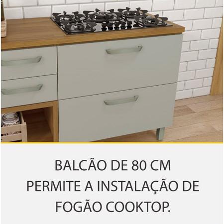 Imagem de Cozinha 4 Peças Ripado 2 Paneleiros Princesa 100 MDF Nesher