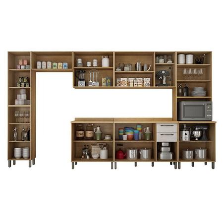 Cozinha 7 Peças Áustria Cinamomo Off White - Valdemóveis - VALDEMOVEIS Imagem de Cozinha 7 Peças Áustria Cinamomo Off White - Valdemóveis
