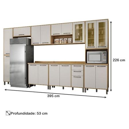 Cozinha 7 Peças Áustria Cinamomo Off White - Valdemóveis - VALDEMOVEIS Imagem de Cozinha 7 Peças Áustria Cinamomo Off White - Valdemóveis