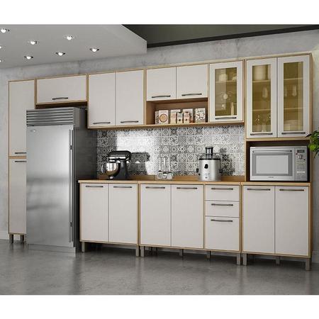 Cozinha 7 Peças Áustria Cinamomo Off White - Valdemóveis - VALDEMOVEIS Imagem de Cozinha 7 Peças Áustria Cinamomo Off White - Valdemóveis