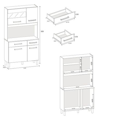 Imagem de Cozinha Compacta 4 Portas 2 Gavetas Anápolis Atualle