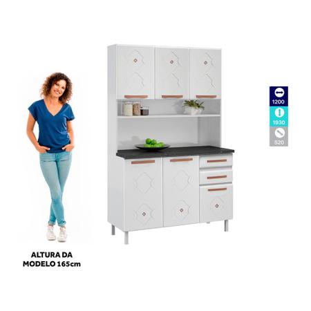 Imagem de Cozinha Compacta 6 Portas 2 Gavetas Mirage New telasul