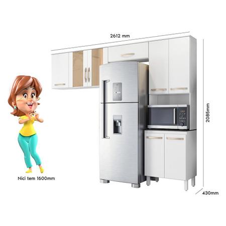 Imagem de Cozinha Compacta 8 Portas Fit - Nicioli