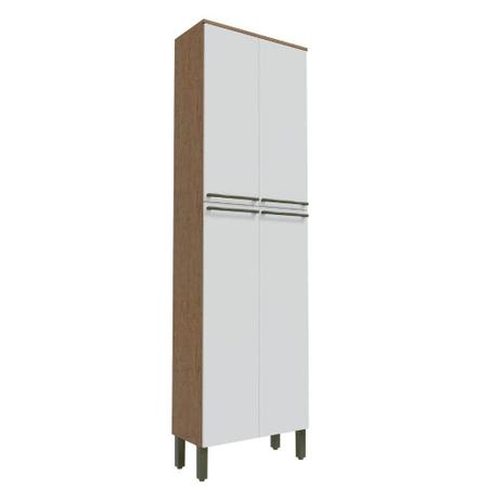 Imagem de Cozinha Compacta 8 Portas Napoli Prime Castanho/Branco