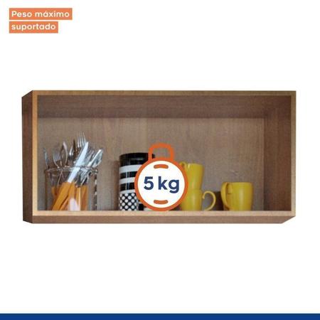 Cozinha Compacta com Paneleiro com Nicho 4 Portas Aéreo Geladeira e Aéreo 2 Portas 2 Nichos Austria Cinamomo/Grafite - Valdemóveis Imagem de Cozinha Compacta com Paneleiro com Nicho 4 Portas Aéreo Geladeira e Aéreo 2 Portas 2 Nichos Austria Cinamomo/Grafite
