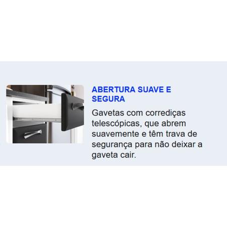 Imagem de Cozinha Compacta em Aço 4 Peças 14 Portas 2 Gavetas Paneleiro Duplo em Aço New Premium