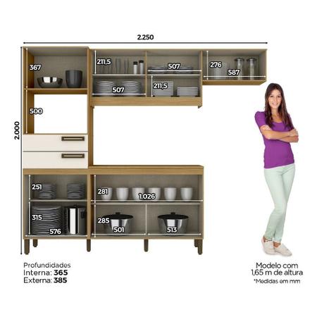 Imagem de Cozinha Compacta kitchen 7 Portas 2 Gavetas B107 Briz