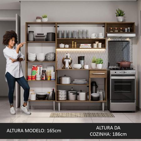 Imagem de Cozinha Compacta Madesa Emilly Top com Armário e Balcão