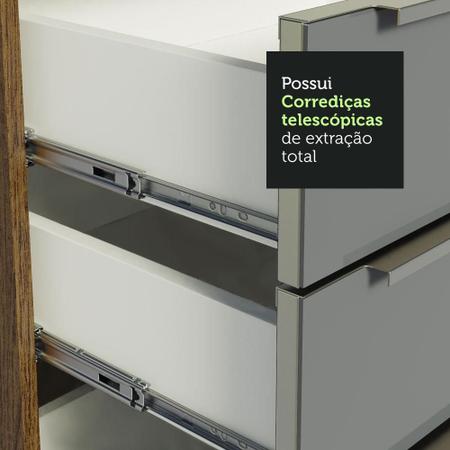 Imagem de Cozinha Compacta Madesa Lux com Armário e Balcão 5 Portas 2 Gavetas - Rustic
