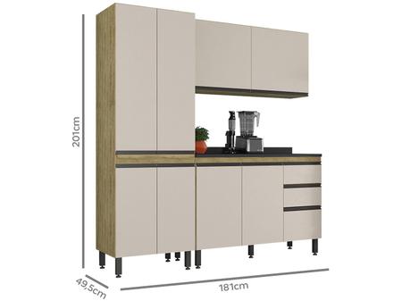 Imagem de Cozinha Compacta SMP Viena com Balcão 8 Portas