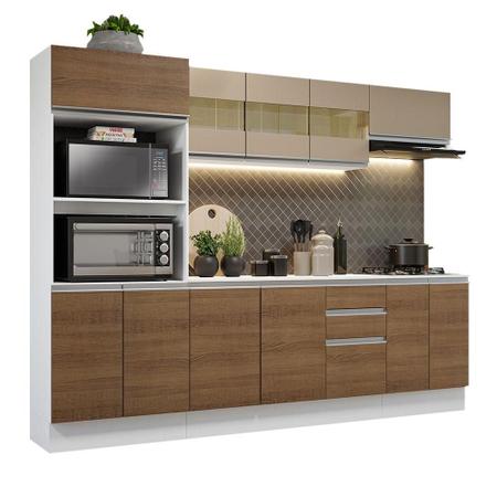 Imagem de Cozinha Completa 100% MDF Madesa Smart 250 cm Com Balcão e Tampo