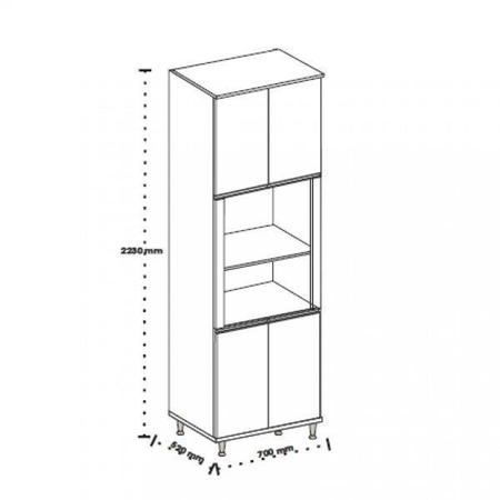 Imagem de Cozinha Completa 4 Peças 10 Portas (Não Acompanha Tampo) Smart Belaflex