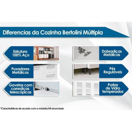 Imagem de Cozinha Completa Bertolini Múltipla Aço 4Peças (6038 + 6003 + 601131 + 6112) Kit