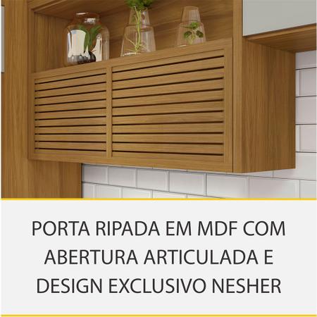 Cozinha Completa 4P 3G Nesher Princesa - Freijo/Off Wh