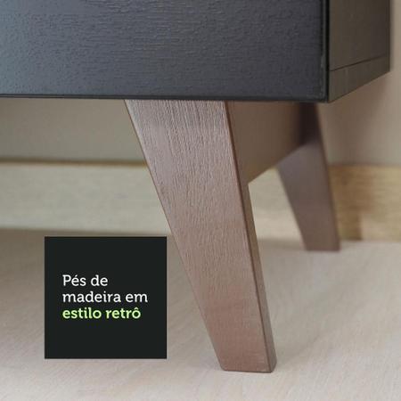 Imagem de Cozinha Completa Madesa Reims 260001 com Armário e Balcão - Preto/Rustic