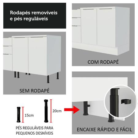 Imagem de Cozinha Completa Madesa Stella 290002 com Armário e Balcão