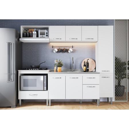 Imagem de Cozinha Completa Modulada 9 Portas Larissa Branco