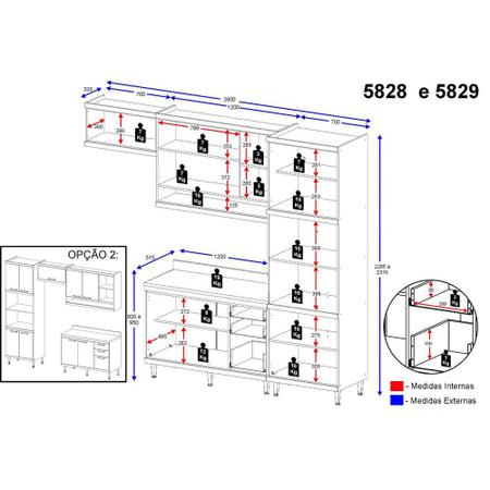 Imagem de Cozinha Completa Multimóveis com 5 peças Sicília 5829 Argila/Argila