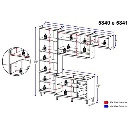 Cozinha Completa Multimóveis com 5 peças Sicília 5841 Argila/Argila Imagem de Cozinha Completa Multimóveis com 5 peças Sicília 5841 Argila/Argila