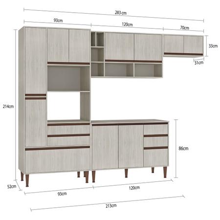 Cozinha Completa 12 Portas 5 Gavetas Fellicci New